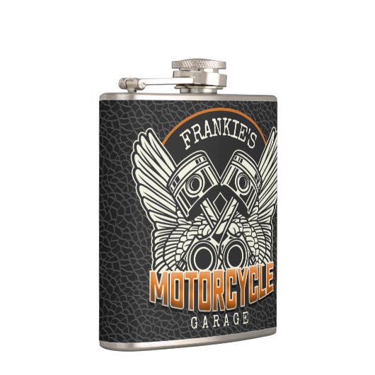 名前をカスタムするピスタンスウィングズバイクバイクもしくは自転車に乗る人ガレージ フラスク (右)