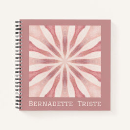 名前をカスタムするピモダンンクフローラシかわいらしック ノートブック