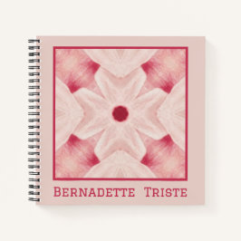 名前をカスタムするピモダンンクフローラシかわいらしック ノートブック