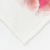 名前をカスタムするピンクアマリリスフラワー フリースブランケット (角)