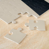 名前をカスタムするピンククラシックの車 ジグソーパズル (側面)