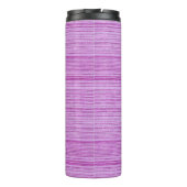 名前をカスタムするピンクストライプ色の タンブラー (裏面)