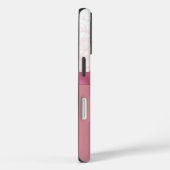 名前をカスタムするピンクスノーフレークリボンiPhone 16ケース Case-Mate iPhoneケース (裏面 / 右)