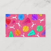 名前をカスタムするピンクチアリーティングポンプ 名刺 (裏面)