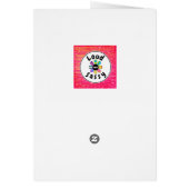 名前をカスタムするピンクハートバレンタインデーカード (裏面)