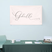 名前をカスタムするピンクバナー 横断幕 (トレードショー)