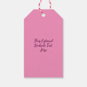 名前をカスタムするピンクプードル ギフトタグ (裏面)