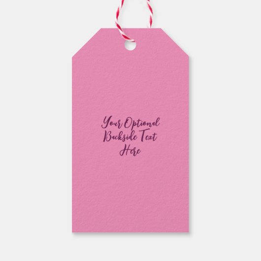 名前をカスタムするピンクプードル ギフトタグ (裏面)