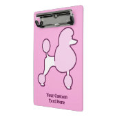 名前をカスタムするピンクプードル ミニクリップボード (アングル2)