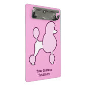 名前をカスタムするピンクプードル ミニクリップボード (アングル)