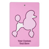 名前をカスタムするピンクプードル ミニクリップボード (裏面)