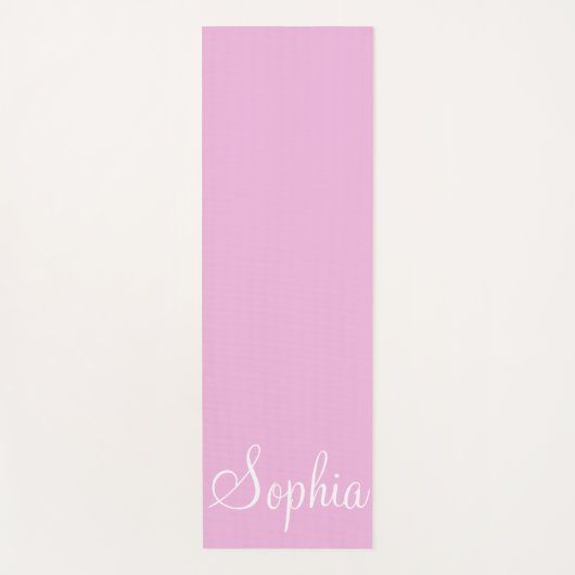 名前をカスタムするピンクヨガマット ヨガマット (正面)