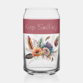 名前をカスタムするピンク ガラス缶 (裏面)