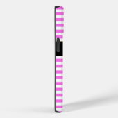 名前をカスタムするピンク/白ストライプ色 Case-Mate iPhoneケース (裏面 / 右)