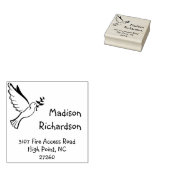 名前をカスタムするピースドーブ差出人住所ゴムスタンプ ラバースタンプ (押印)