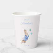 名前をカスタムするピーターうさぎ赤ちゃんシャワー 紙コップ (裏面)
