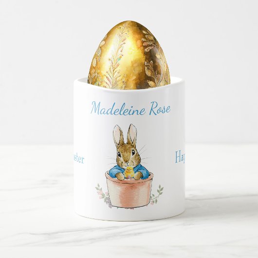名前をカスタムするピーターザラビットハッピーイースターコーヒーM コーヒーマグカップ