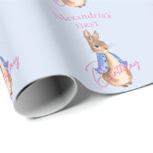 名前をカスタムするピーターザラビットファースト誕生日 ラッピングペーパー (ロールコーナー)