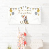 名前をカスタムするピーターザラビットファースト誕生日 横断幕 (インサイチュ)