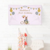 名前をカスタムするピーターザラビットファースト誕生日 横断幕 (インサイチュ)