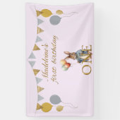 名前をカスタムするピーターザラビットファースト誕生日 横断幕 (縦)