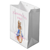 名前をカスタムするピーターファースト誕生日 ミディアムペーパーバッグ (正面アングル)