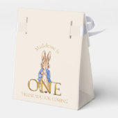 名前をカスタムするピーター1歳の誕生日ありがとう フェイバーボックス (裏面サイド)