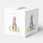 名前をカスタムするピーター1歳の誕生日ありがとう フェイバーボックス (裏面サイド)