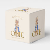 名前をカスタムするピーター1歳の誕生日ありがとう フェイバーボックス (正面サイド)