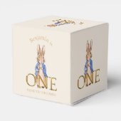 名前をカスタムするピーター1歳の誕生日ありがとう フェイバーボックス (裏面サイド)