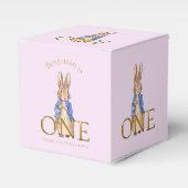 名前をカスタムするピーター1歳の誕生日ありがとう フェイバーボックス (正面サイド)