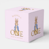 名前をカスタムするピーター1歳の誕生日ありがとう フェイバーボックス (裏面サイド)