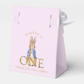 名前をカスタムするピーター1歳の誕生日ありがとう フェイバーボックス (裏面サイド)