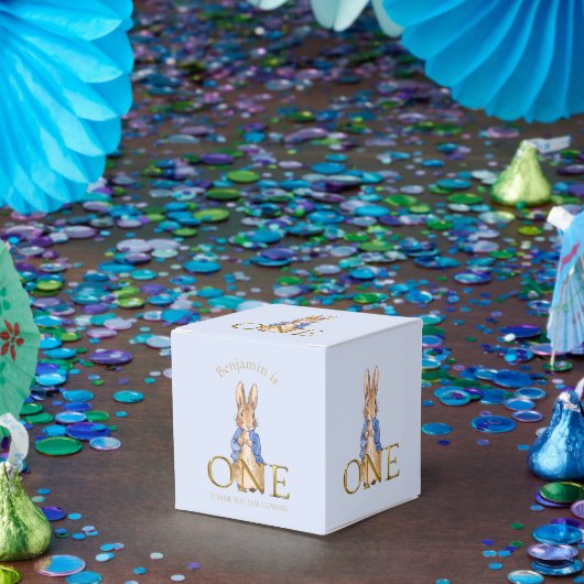 名前をカスタムするピーター1歳の誕生日ありがとう フェイバーボックス (パーティー)
