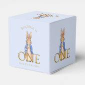 名前をカスタムするピーター1歳の誕生日ありがとう フェイバーボックス (裏面サイド)