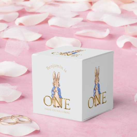 名前をカスタムするピーター1歳の誕生日ありがとう フェイバーボックス (ウェディング)