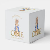 名前をカスタムするピーター1歳の誕生日ありがとう フェイバーボックス (裏面サイド)