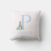 名前をカスタムするピーター・ザ・ラビット クッション (正面)