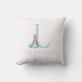 名前をカスタムするピーター・ザ・ラビット クッション (正面)