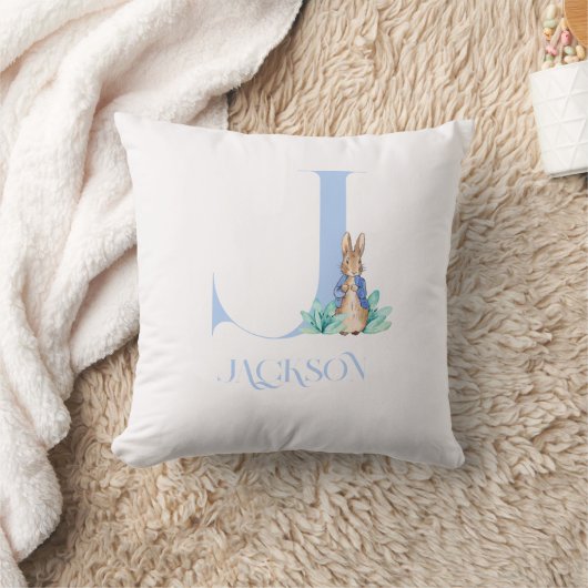 名前をカスタムするピーター・ザ・ラビット クッション (ブランケット)