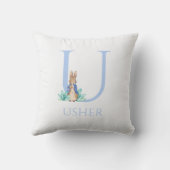 名前をカスタムするピーター・ザ・ラビット クッション (裏面)