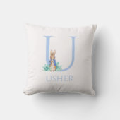 名前をカスタムするピーター・ザ・ラビット クッション (正面)