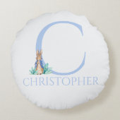 名前をカスタムするピーター・ザ・ラビット ラウンドクッション (裏面)