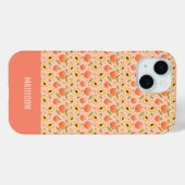 名前をカスタムするピーチパターン Case-Mate iPhoneケース (裏面 (横))