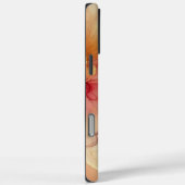 名前をカスタムするピーチラズベリーフローラアルコールインクアート Case-Mate iPhoneケース (裏面 / 右)