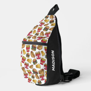 名前をカスタムするファストフード スリングバッグ