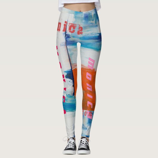 名前をカスタムするファッションレギンス レギンス (正面)