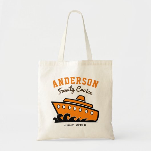 名前をカスタムするファミリークルーズバケーション トートバッグ (正面)