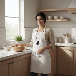 名前をカスタムするファミリーシルエットギフトfor Mom スタンダードエプロン