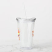 名前をカスタムするファミリーバケーションサマービーチトリップ アクリルタンブラー (左)